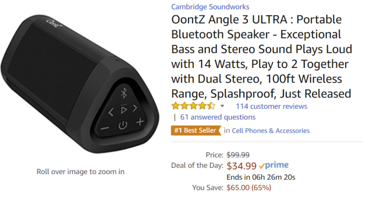 oontz angle 3 ultra amazon